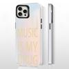 Black MUSIC IS MY DRUG Luck Print Phone Case For iPhone 16 Pro Max 15 14 13 12 11 XS 8 7 Plus SE 2022 Shockproof Back TPU Cover