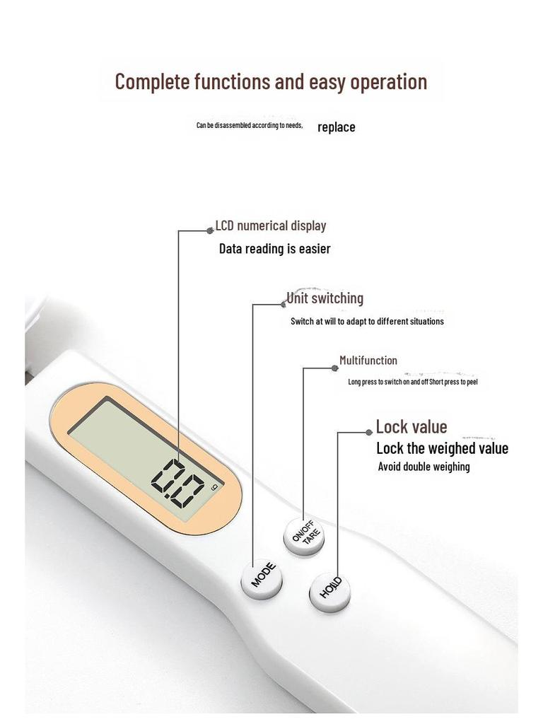Tiansheng High-Precision Detachable Coffee & Baking Electronic Kitchen Scale
