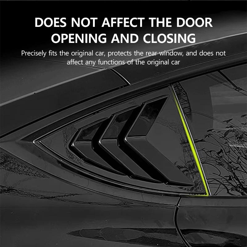 ABS Rear Car Window Shutter Cover for Tesla Model Y 2025-2025 3 Highland Louver Side Vent Trim Triangle Modified Accessories