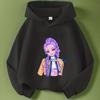 K-pop Demon Hunter Saja Cartoon Print Boy and Girl Long Sleeved Casual Warm Children's Hoodie