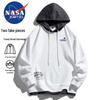 NASA MARVEL Men's Hooded Loose Fit Fake Two-Piece Sweatshirt