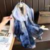Small  Fresh  Elegant and Versatile Seaside Defense Beach Towel Dual-purpose Shawl Soft Gauze Women's Spring and Summer Long Silk Scarf