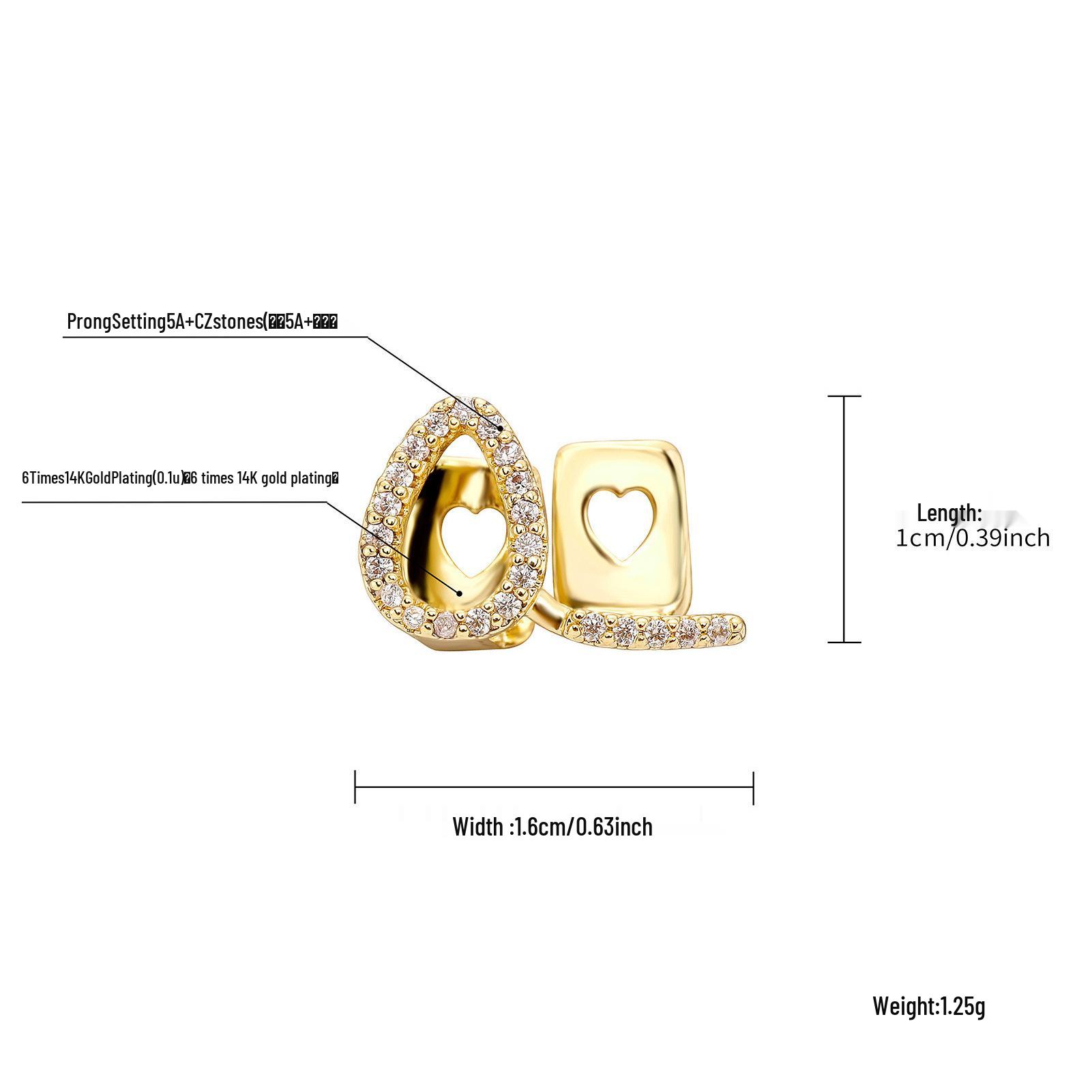 

Позолоченные бриллиантовые хип-хоп грилзы - Универсальные зубные украшения для косплея на Хэллоуин серебряный