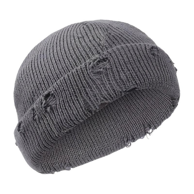 JYL TS DIY Шапка крупной вязки Винтажная мешковатая шапка Зимняя шапка Акрил grey газон зеленый