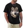 Wolf Head (grey/white) T-Shirt High Elasticity Sports Tee Shirt