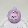 Cute Cartoon Foldable Airbag Comb with Mirror - Portable for Children, Cream Wind Design