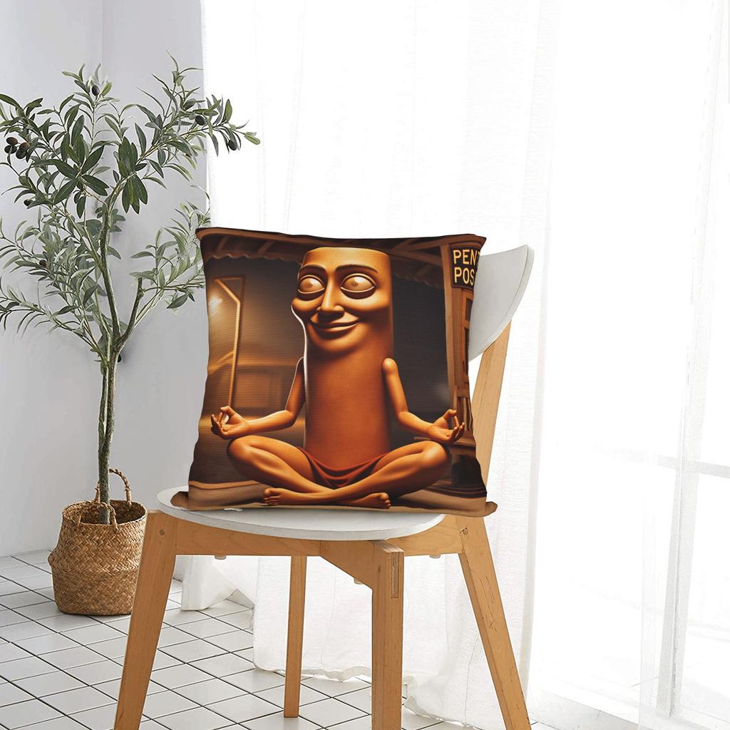 Pillow Cover Tung Tung Sahur Calm Ramadan Meme Morden Pillow Case For Living Room Bed Chair Pillowcases