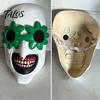 Detailed Latex Costume Masque Halloween LED Clown for Adults, Light Up Scary Horror Face Masquerade Full Costume, Cosplay Party Grinning Character