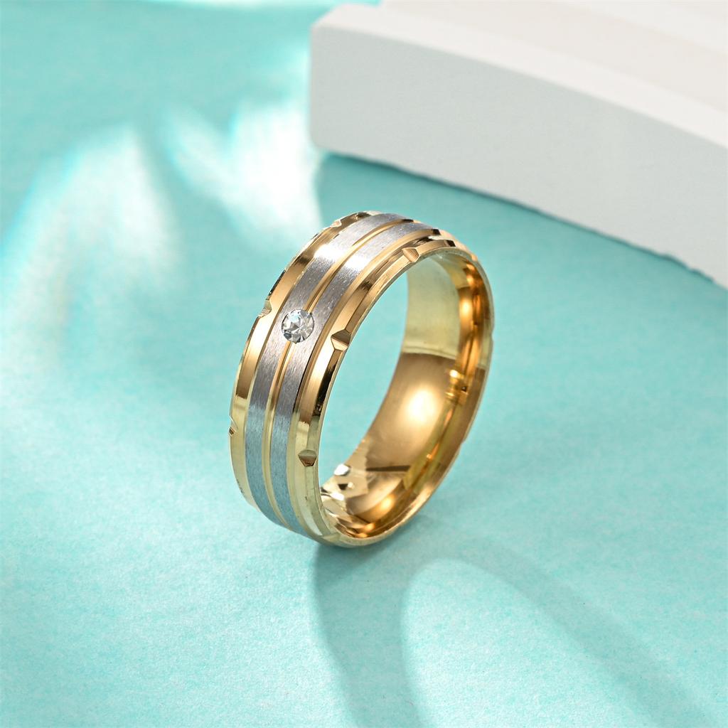 Fashionable and Versatile Men's Light Luxury Simple Temperament Stylish Couple Ring