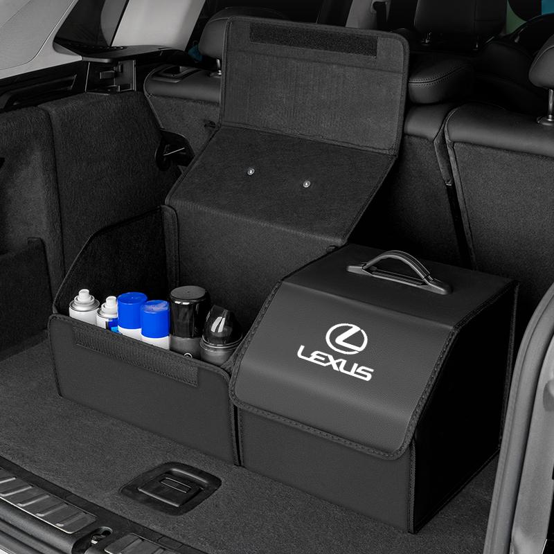 GJEE1 Lexus Folding Car Storage Bag Trunk Organizer Box Tools Tidying For IS300h NX300h IS250 IS350 RX350 LX570 LX600 LX470 GX470 UX