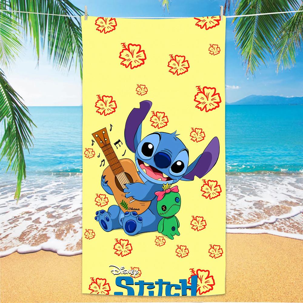 New Printed Beach Towel Stitch Kulomie Beach Towel Children'S Cartoon Towel Cloth