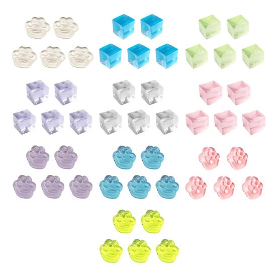 5Pcs Ice Cube Squeeze Toy Stretchy Transparent Cat Paw Sensory Toy Anxiety Relief Stress Ball Classroom Prizes Party Favors