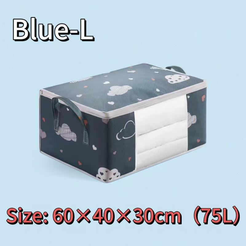 Storage Bag Non-woven Foldable Clothes Blanket Quilt Sweater Foldable Organizer Box Durable Cartoon Print Winter Clothes Cabinet