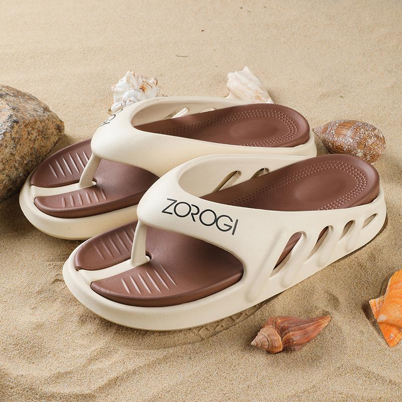 Summer simple flip-flops men's Korean version of pinch-footed beach shoes comfortable soft sole casual personality fashion slippers men