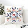 Colorful Snowflake Hexagonal Maple Print Pillow Case Cotton Linen Fabric Square Zipper Pillowcase Home Decorative Living Room