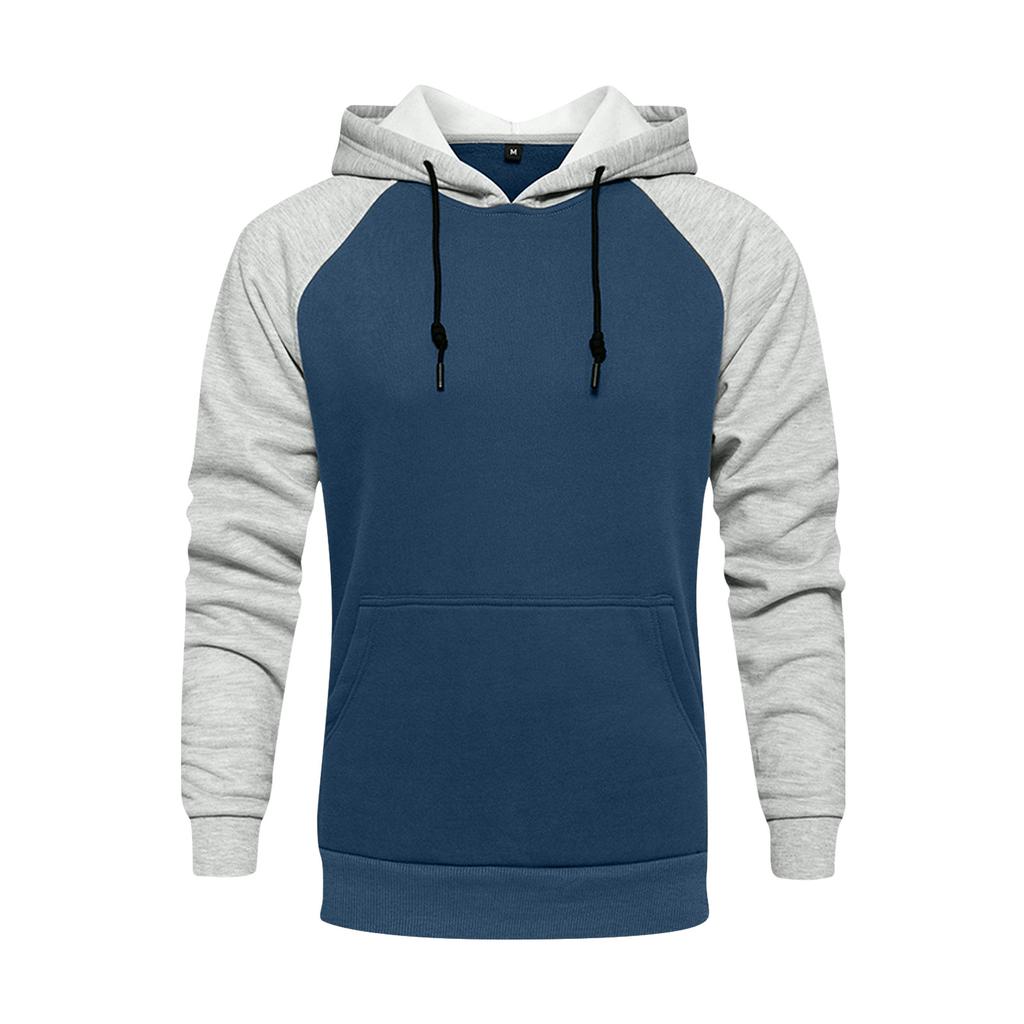 Street Man Loose Blank Fleece Sweater Men'S Large Long Sleeve Hoodie