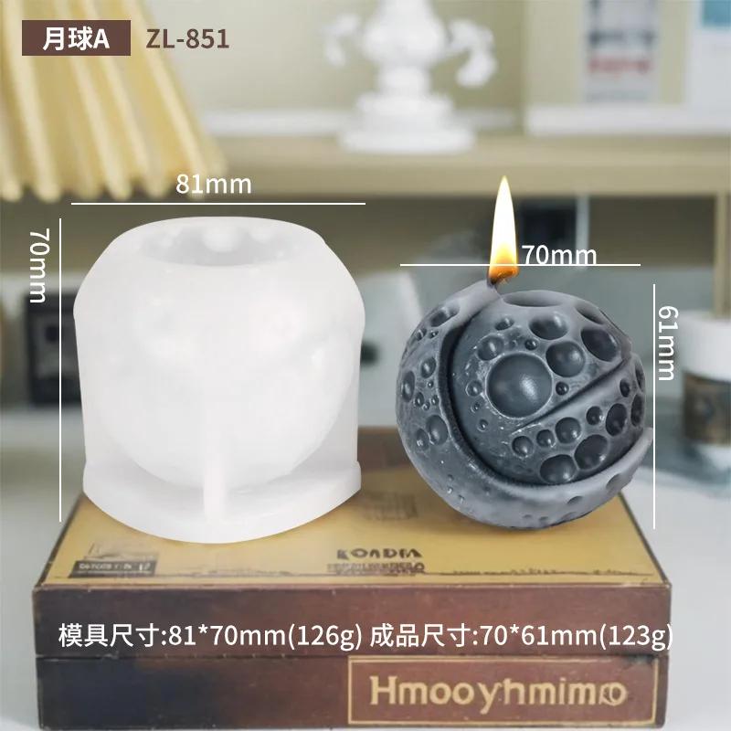 DIY Mondplanet Kerze Silikonform Erde Meteorit Harzform Mars Mond Gipsform Mondkuchen Schokoladenformen