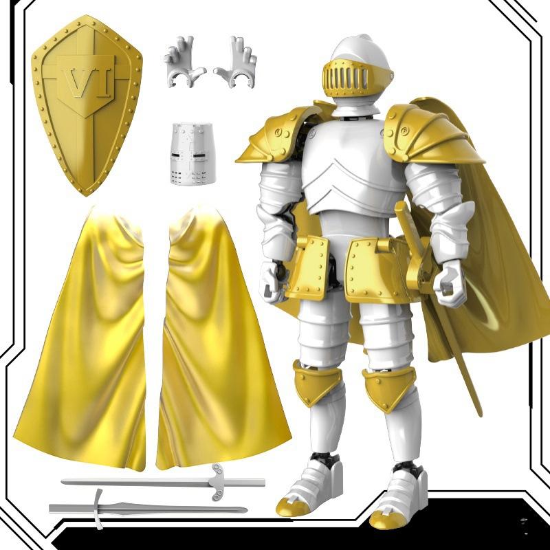 Medieval Knight Action Figure 3D Printed Knight Collection Exquisite Medieval Statue Desk Decoration for Families, Lovers Gifts