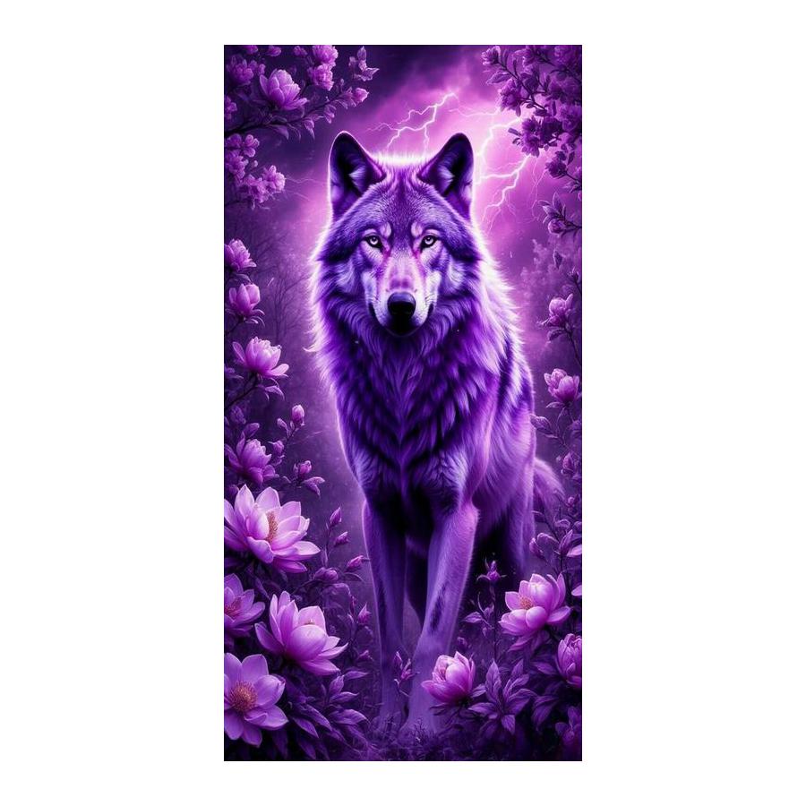 Wolf and Flower Large Size Diamond Painting New Collection Wild Animals Diy Full Square Round Drill Rhinestone Embroidery Mosaic Cross Stitch Kits