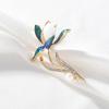 Simple Blue Flower Brooch Women Unisex Alloy Enamel High-end Elegant Simple Plant Series Brooch Pin Gifts PD1377