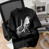 Women's Round Neck Short Sleeve Loose Fit Top Print Casual Summer Cotton T-Shirt