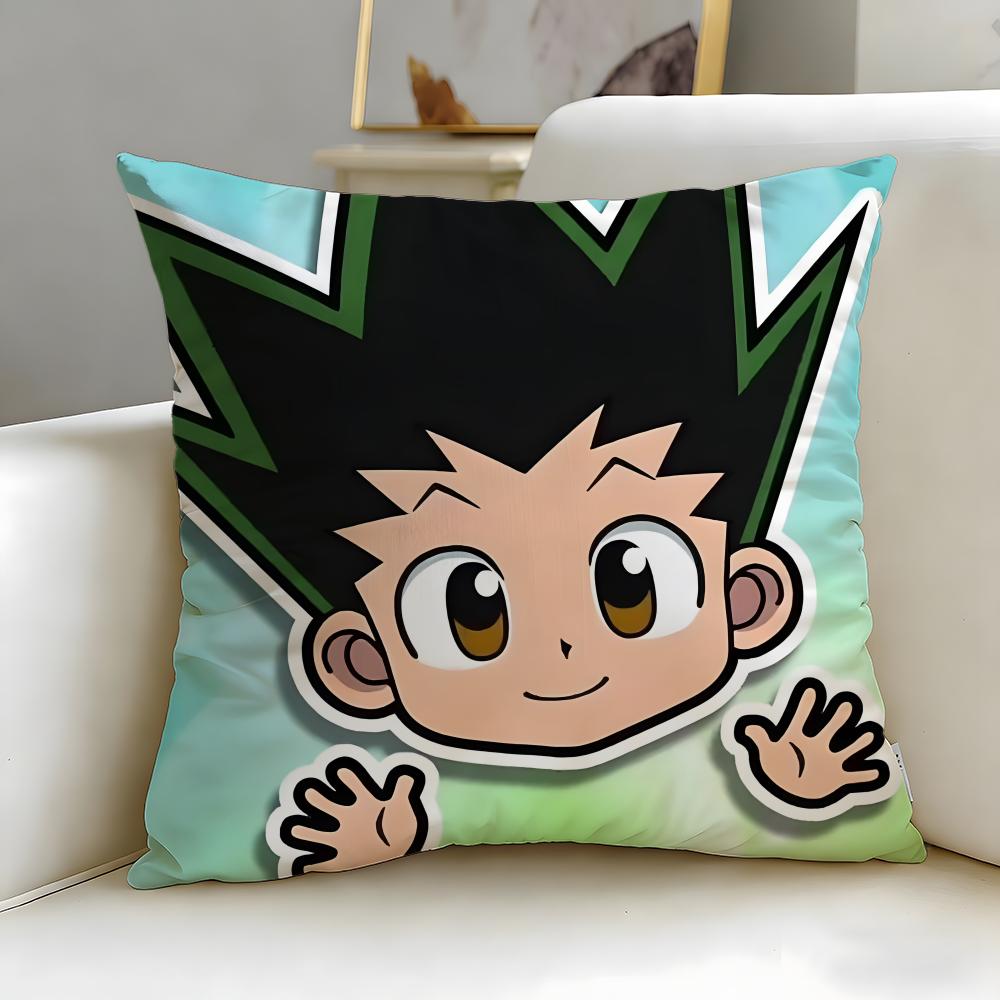 Klassische Anime HUNTER HUNTER Kissenhülle Weich & Leicht zu Waschen Kissenbezug – Vielseitig für Sofa, Bett, Reise und Büro