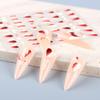 5D Nail Stickers Flowers Heart Shape Decor Acrylic Embossed Slippers Gold Frame Nail Decals Cherry Blossom Manicure