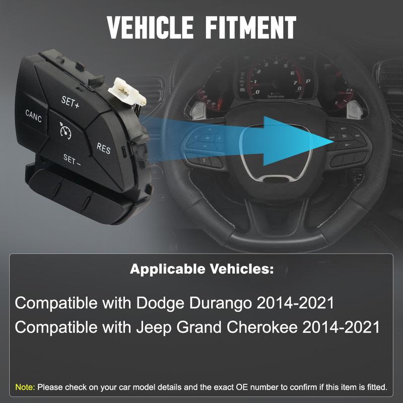 4 P Cruise Control Switch Right Side For Dodge Durango 2014- Jeep Grand Cherokee 2014- 68159638AA 68159638AC