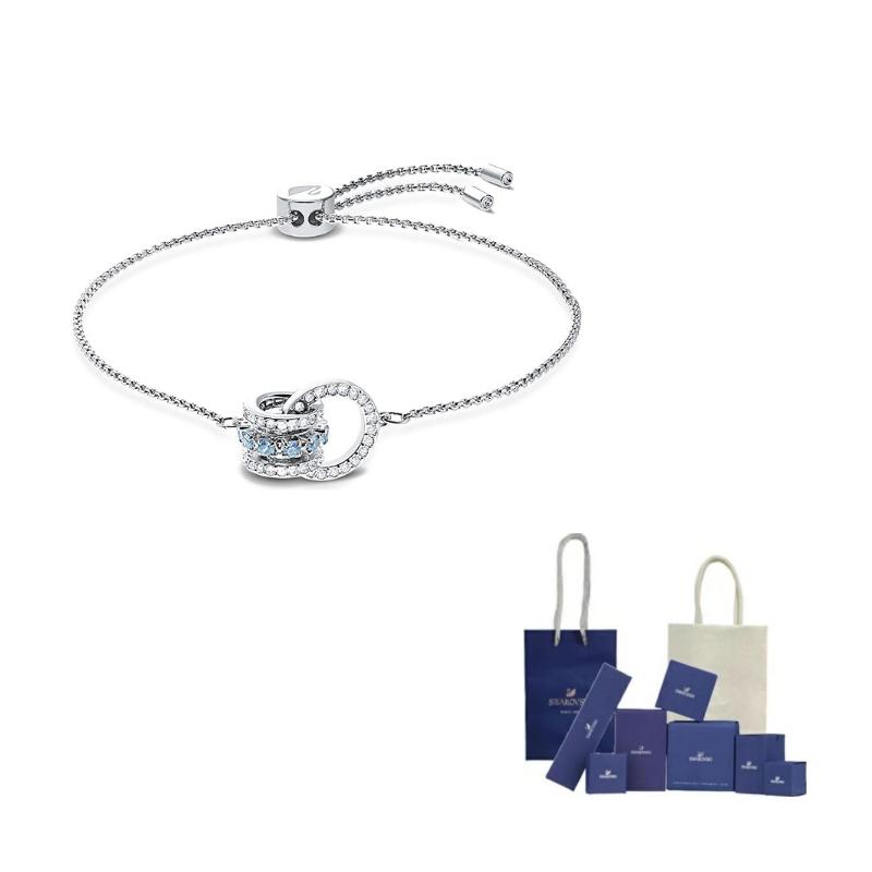 Swarovski Further Rhodium plated Bracelets Womens F-Original Brand Box And Bag