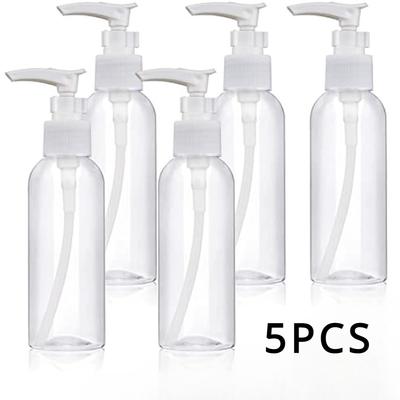 5 bucăți 100 ml sticle cu dozator cu pompă transparentă sticle de loțiune pentru articole de toaletă de călătorie rezistente la scurgeri pentru balsam șampon pentru spălare corporală