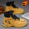 Winter velvet Martin boots men's shoes retro fashion high-top tooling shoes trendy versatile thickened warm cotton shoes short boots