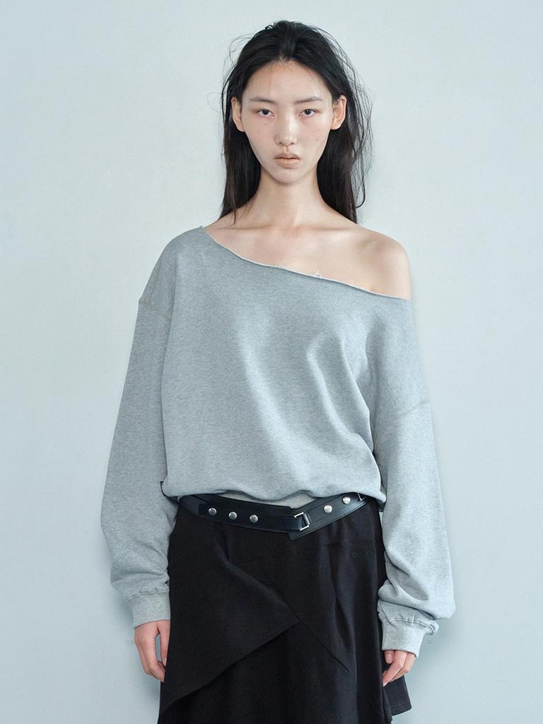 CERRIC Raw Cut Sweatshirt/Gray