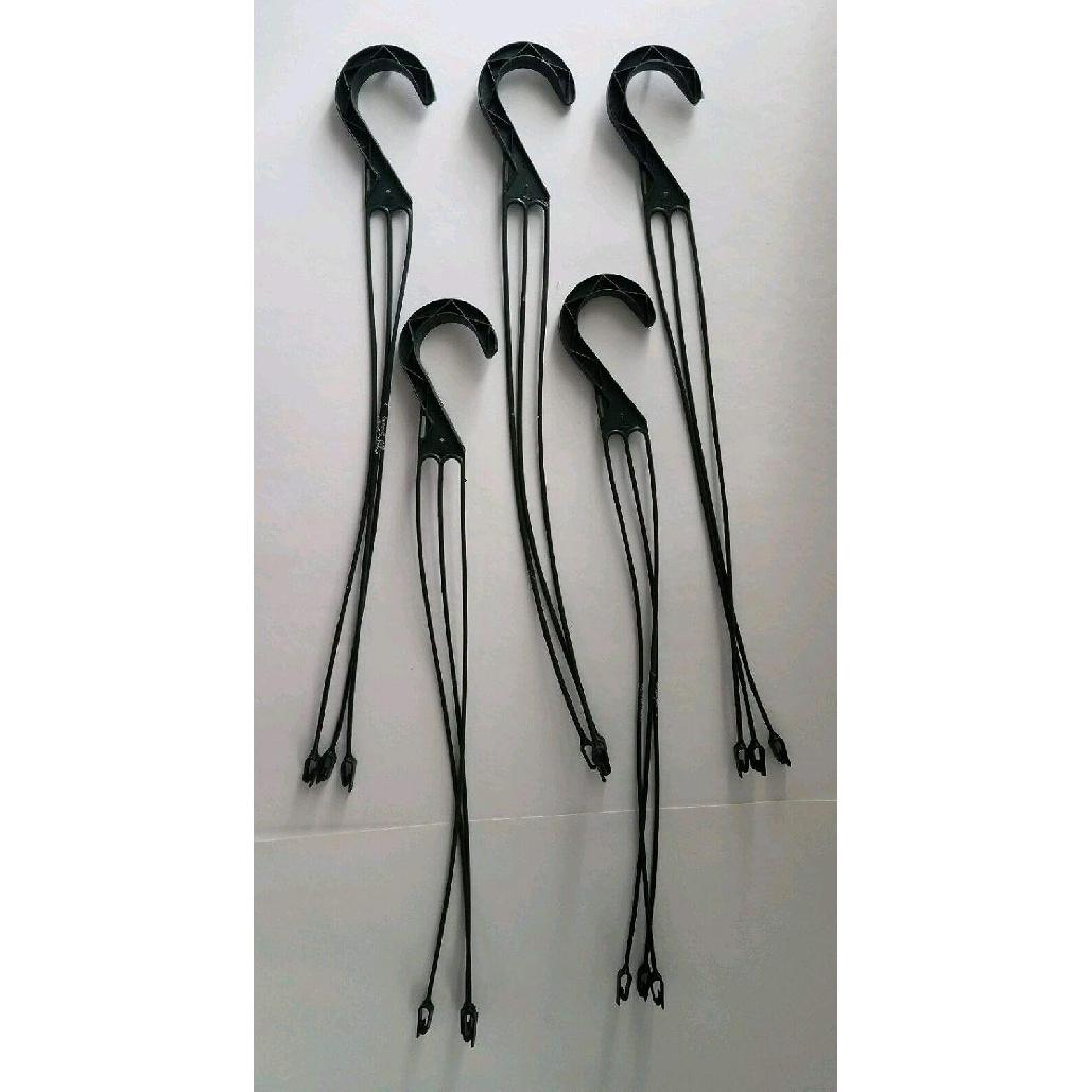 

Зеленые пластиковые вешалки с 3 перекладинами (Набор из 5) для подвесных корзин 45см/17.7