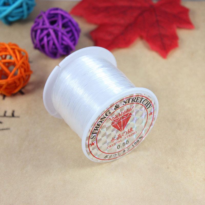 DIY Beading Materials: Transparent Nylon Crystal Thread, Non-Elastic Fishing Line for Handcrafts