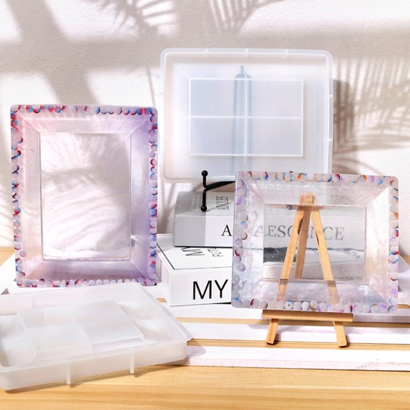 Photo Frame Resin Mold Picture Frame Silicone Mold Square Epoxy Casting Mold for DIY Home Table Decor Handicrafts Making