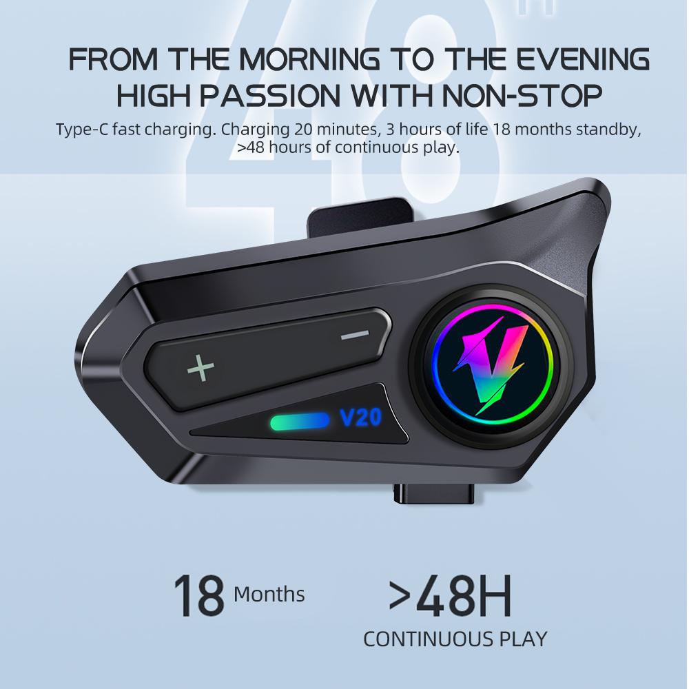 Zestaw słuchawkowy Bluetooth 5.3 do kasku bezprzewodowy zestaw głośnomówiący zestaw telefoniczny motocyklowe wodoodporne słuchawki odtwarzacz muzyczny MP3 głośnik dla Moto