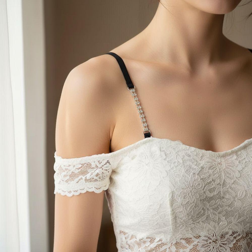 High Stretch Rhinestone Bra Straps Anti-Slip Invisible Strap Sexy Undershoulder Strap  Women