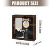 F26C Pet Memorial Shadows box with Dog Wooden Sculpture,Tages & Collar Display Keepsakes Box Wooden Pet Picture Frame Gift