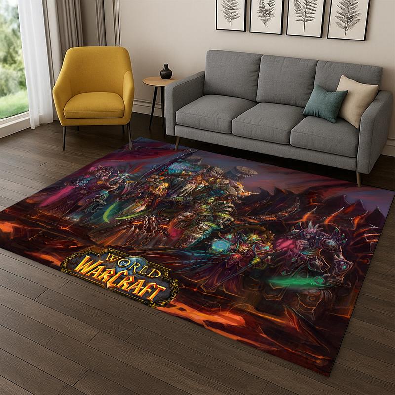 

Demon Hunter Arthas World of Warcraft WOW Game Carpet Rug for Bedroom Living Room Sofa Doormat Home Decor,Area Rug Non-slip 40x60cm