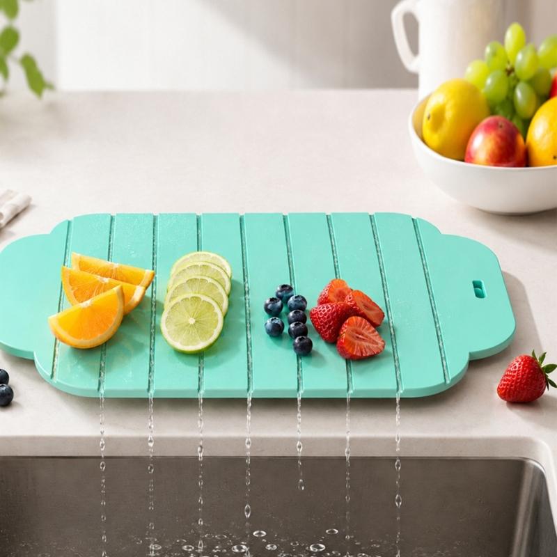 Portable Chopping Board 9.52 x 5.51 In Folding Cutting Board with Storage Slot for Fruit and Vegetable Cutting