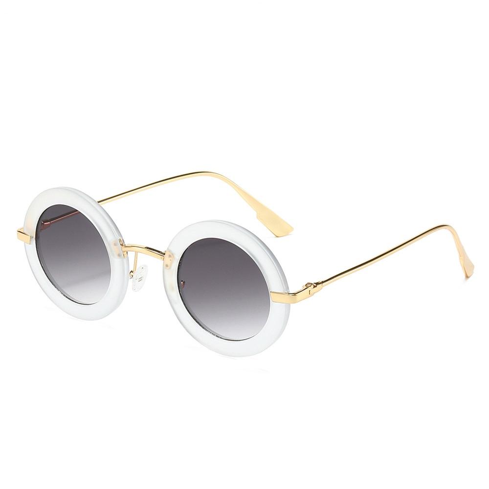 

Retro Round Sunglasses Women Ins Popular Style Fashionable Show Sun Glasses Unique Personality Outdoors Holiday Shades Gold