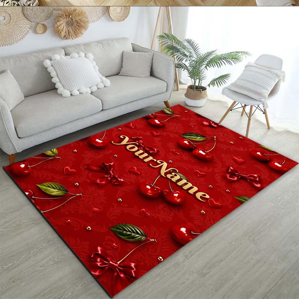 Rose Customized Name Carpet Suitable for Playrooms Outdoor Dining Room Hallway Antislip Carpet Decorate Offices Perfect Gift for Women/Men
