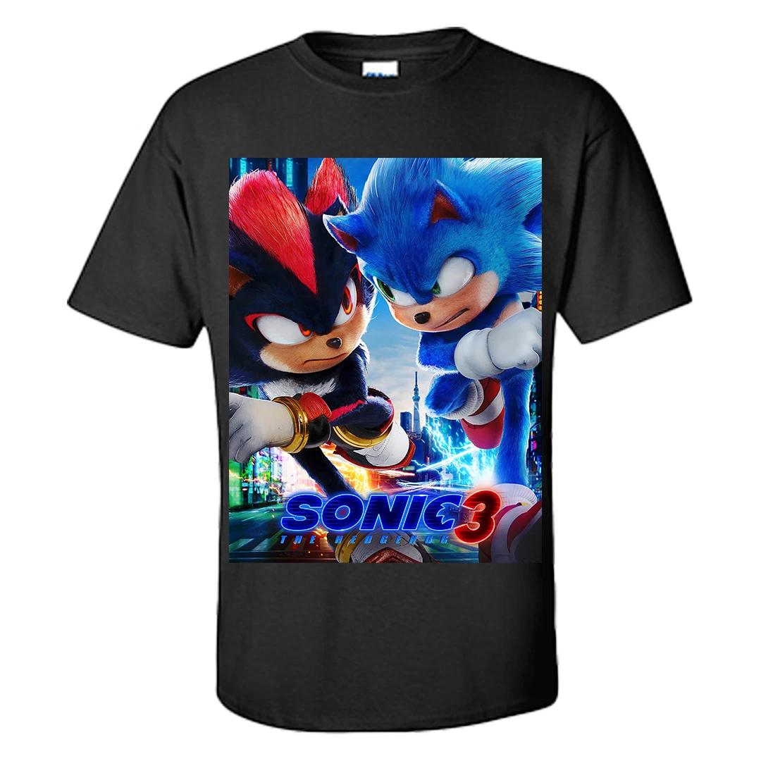 Sonic the Hedgehog 3 T Shirt Sonic the Hedgehog Sonic And Shadow Shirt S-XXXL XL