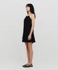 SEALOT Shirred Neck Chain Mini Dress (Black)