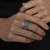 Retro Original Medieval Charger War Horse Emblem Ring Animal Crest Ring Versatile Men's Tail Ring