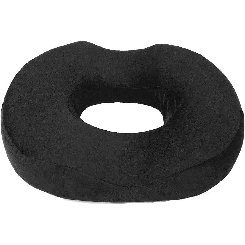 Donut Pillow Seat Cushion Orthopedic Design| Tailbone & Coccyx Memory Foam Pillow | Relieve Pain and Pressure for Hemorrhoid, Pregnancy Post Natal, чёрный
