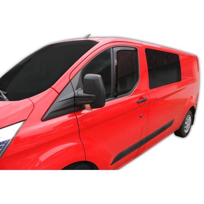 Deflektory vzduchu - SCOUTT - Ford Transit Custom - Kouřové - Snadná instalace - Zesílený akryl