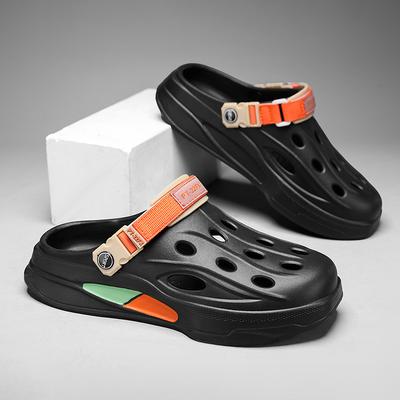 Hole Shoes Men'S Wear Thick-Soled Stepping On Shit Feeling Internet Celebrity Bag Head Slippers Sports And Leisure Dual-Purpose Beach Sandals
