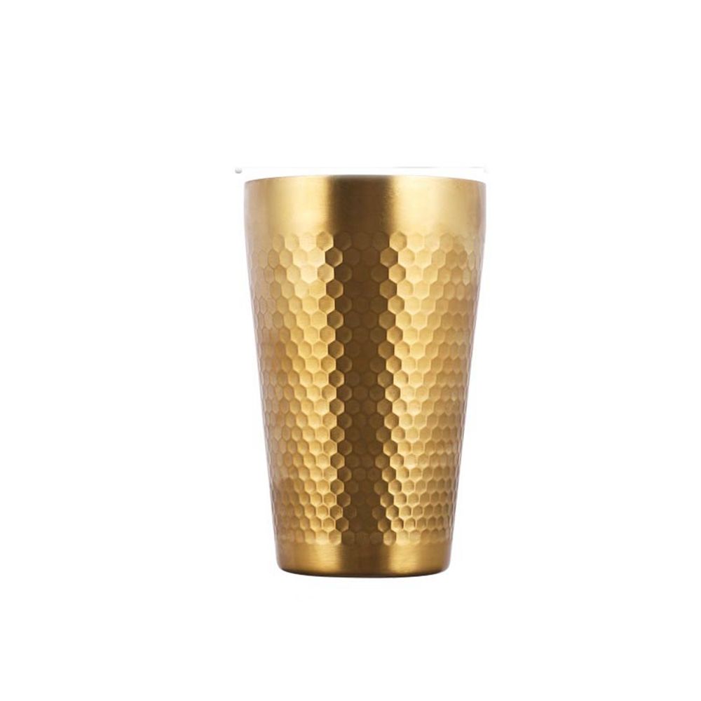 Großvolumige Unzerbrechliche Bar-Tasse aus Edelstahl Diamanthammer Tasse Bierbecher Pint-Becher Wasserbecher Kaffeetasse