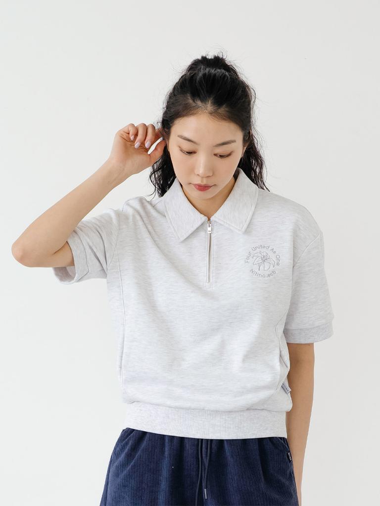 NITINA Recycle Collared Zip-Up Sweatshirt M/G